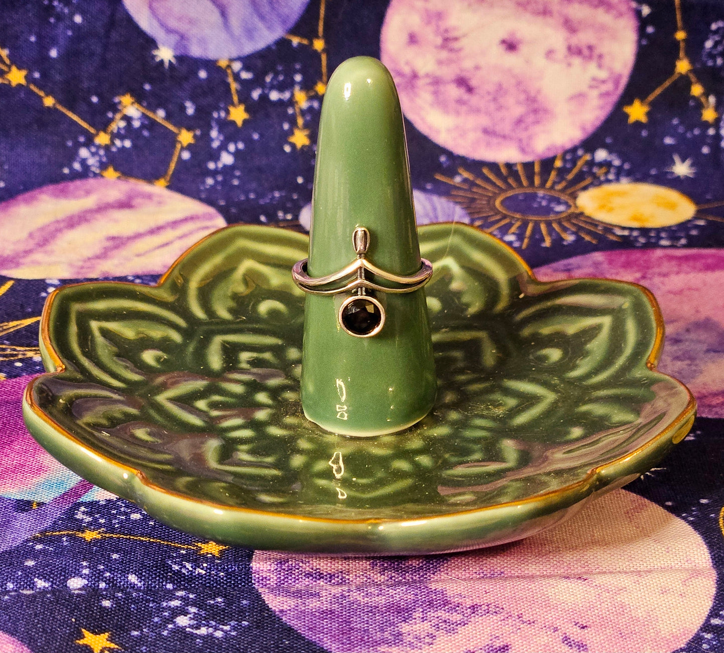 Sterling Silver Black Tourmaline Ring