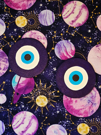 Evil Eye Fridge Magnet - Hand-Painted Spiritual Protection Charm Fridge Magnet Decor