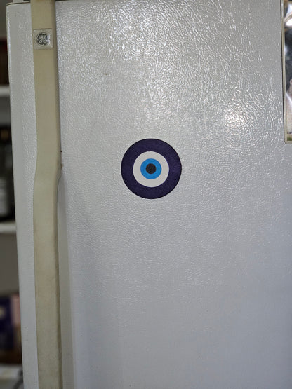 Evil Eye Fridge Magnet - Hand-Painted Spiritual Protection Charm Fridge Magnet Decor