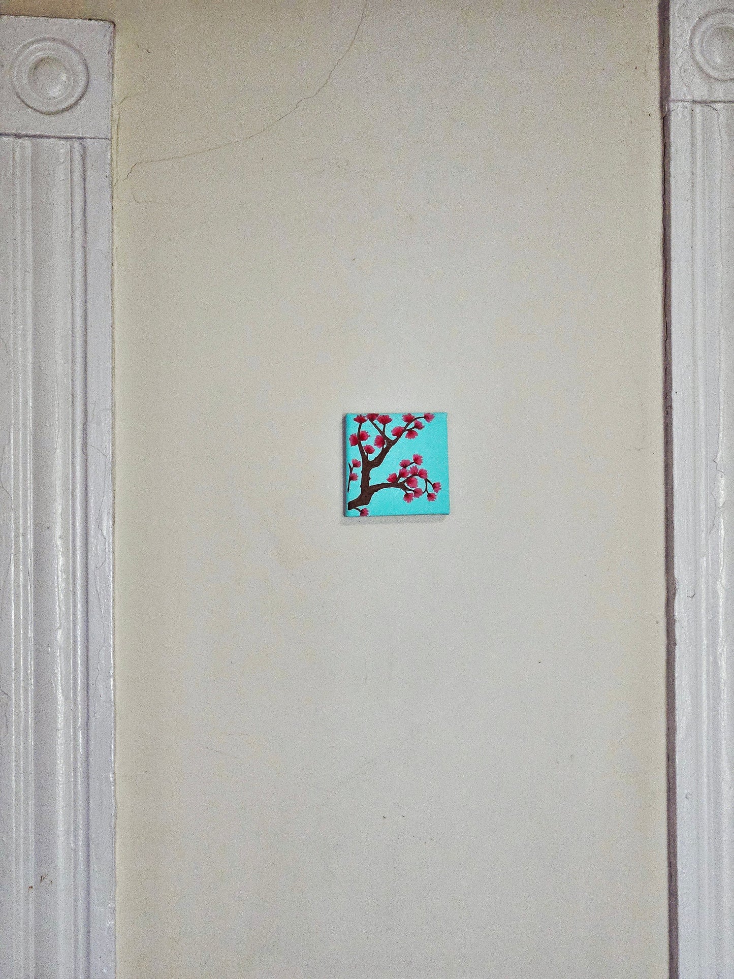 Budding Dogwood Branch Hand-Painted Mini Canvas Wall Art