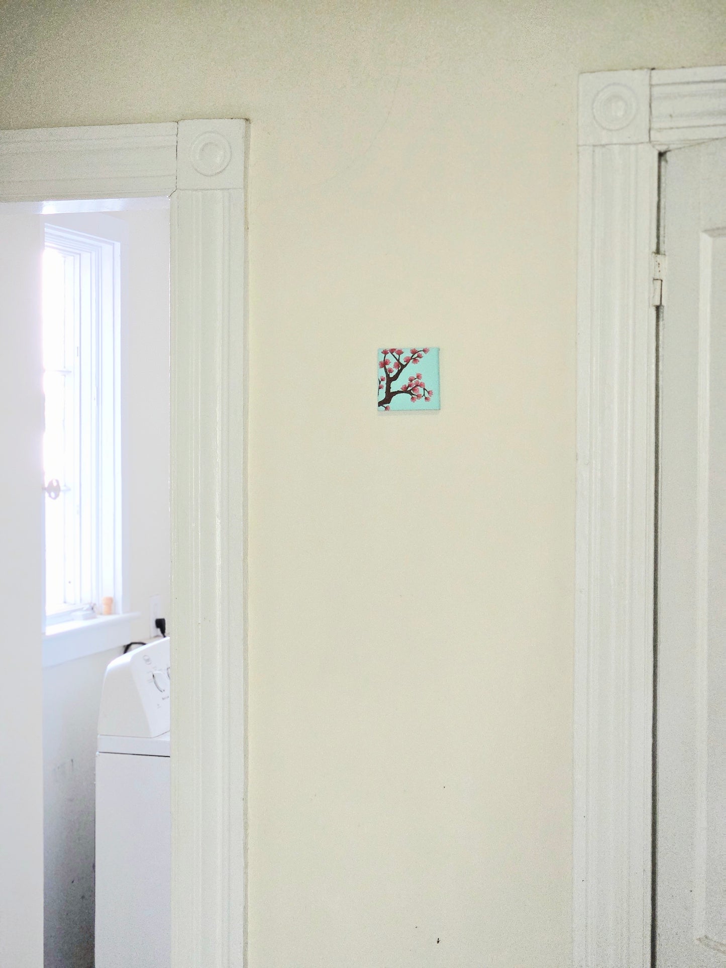 Budding Dogwood Branch Hand-Painted Mini Canvas Wall Art