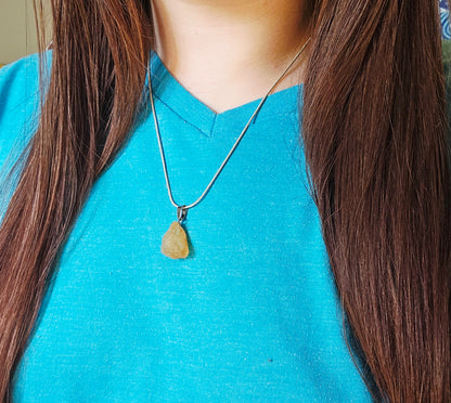 Citrine Crystal Cluster Necklace - Natural Stone for Prosperity & Abundance Pendant