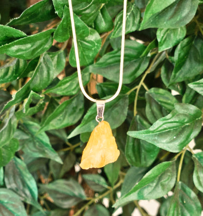 Citrine Crystal Cluster Necklace - Natural Stone for Prosperity & Abundance Pendant