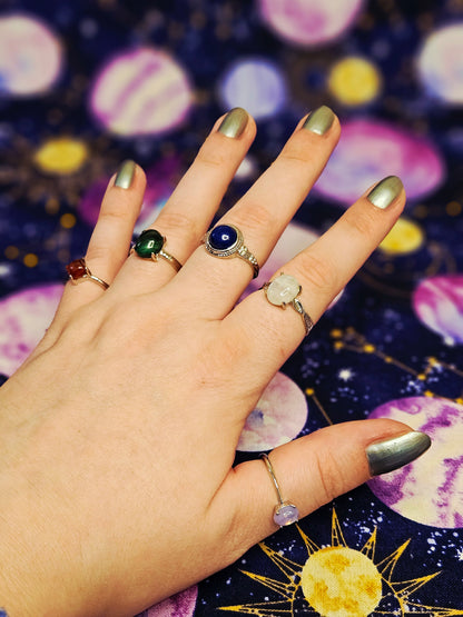 Pale Lavender Quartz Ring - Adjustable Crystal Jewelry for Emotional Healing & Calm