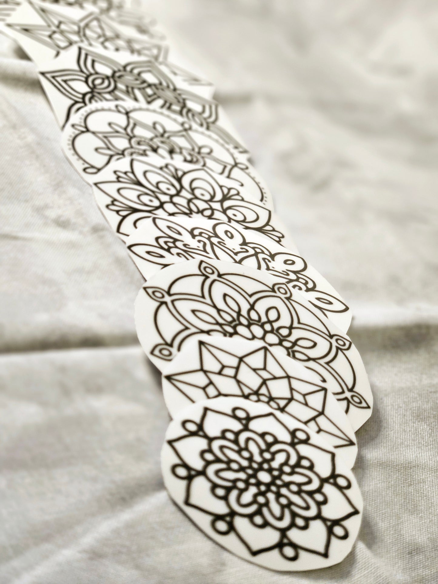 Mandala Decal Sticker Set- 6pc