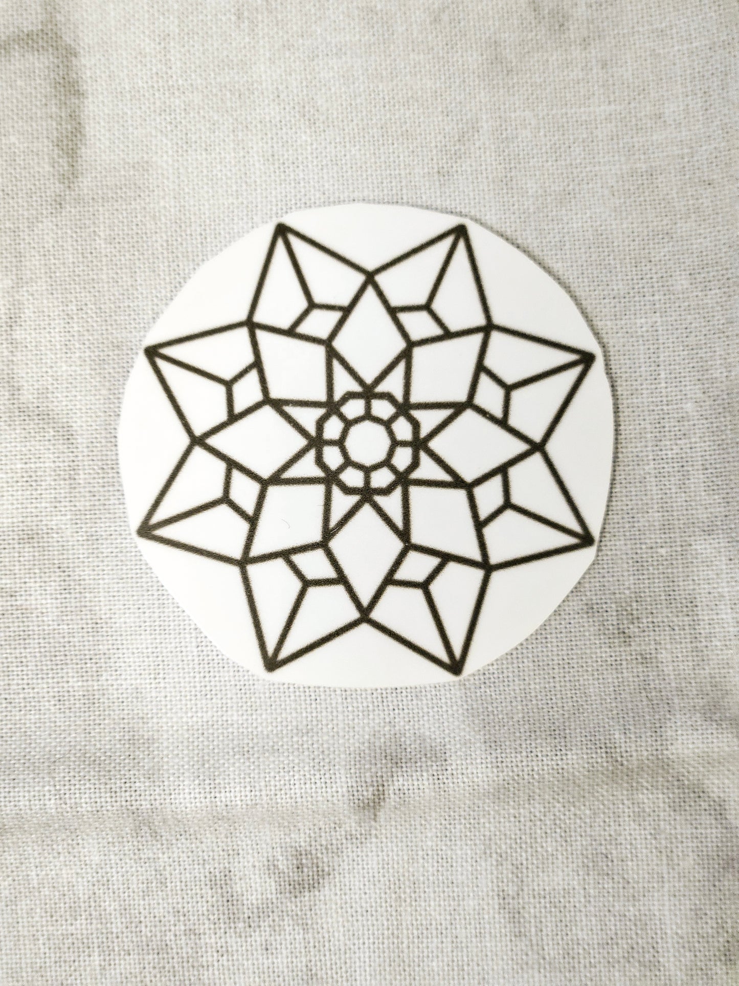 Gold Star Mandala Decal Sticker- 1pc
