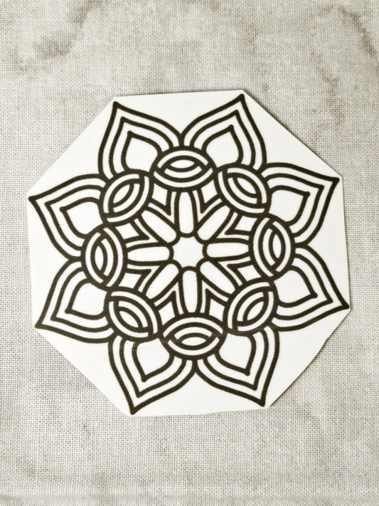 Rope Flower Mandala Decal Sticker- 1pc