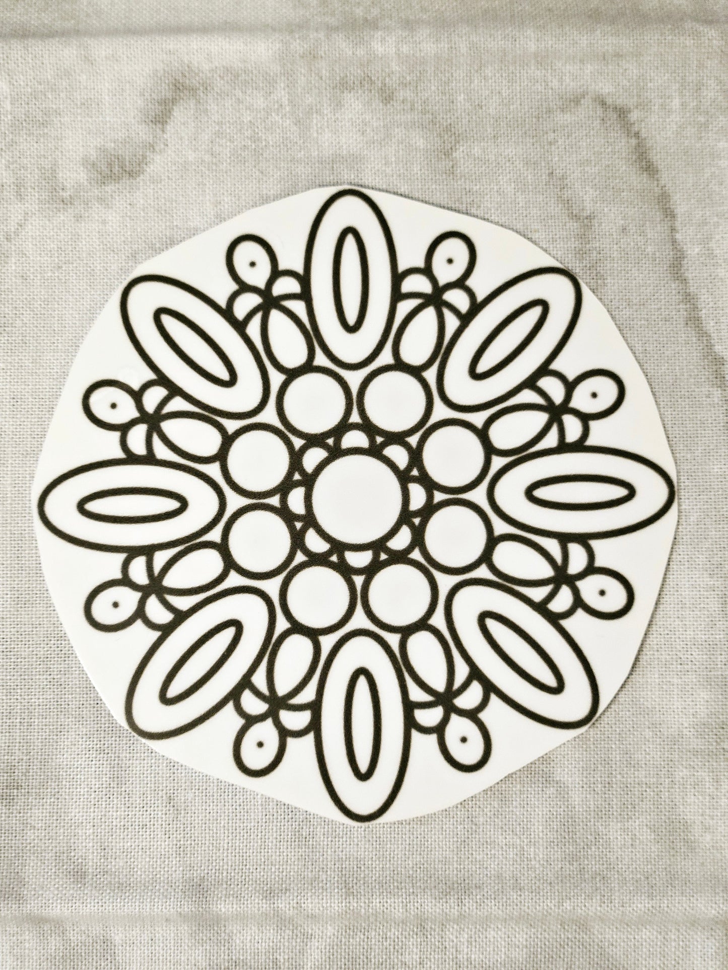Grandma's Brooch Mandala Decal Sticker- 1pc