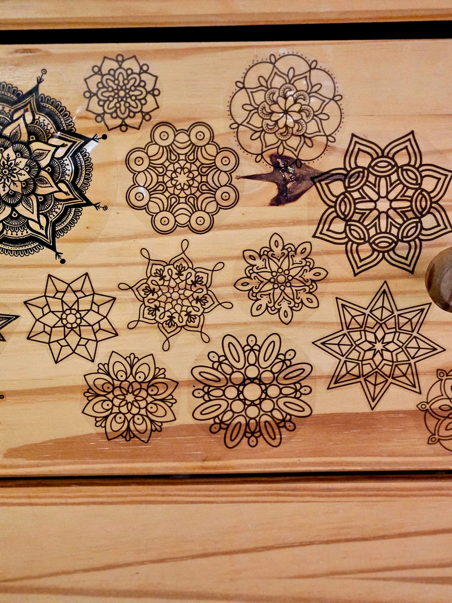 Mandala Decal Sticker Set- 6pc