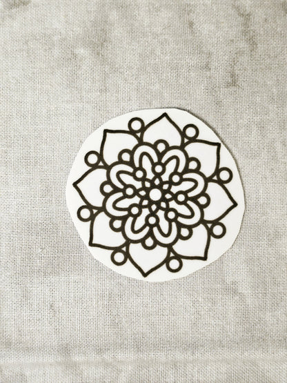 Mandala Sticker Set 11 Pieces - Vinyl Decals for Laptop Water Bottle Car Dresser Decoration
