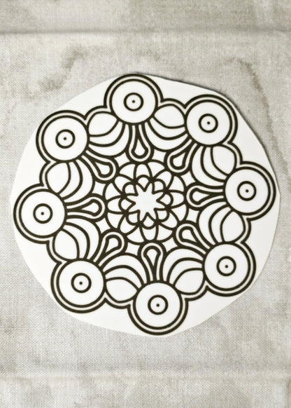 Mandala Sticker Set 11 Pieces - Vinyl Decals for Laptop Water Bottle Car Dresser Decoration