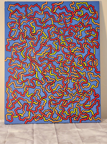 Threads of Fate Canvas Art - 20x15.5 inch Original Hand-Painted Wall Decor