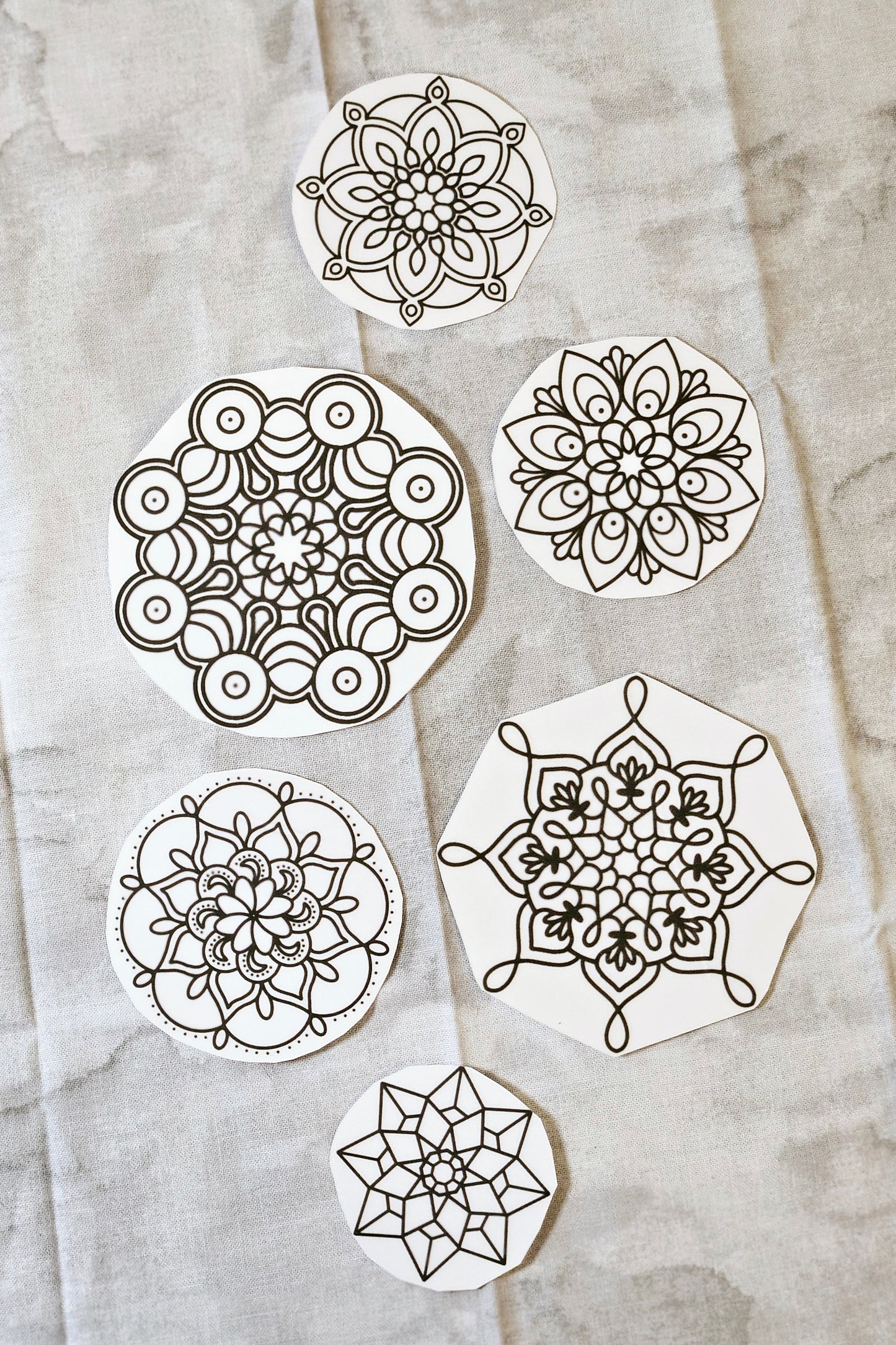 Gold Star Mandala Decal Sticker- 1pc