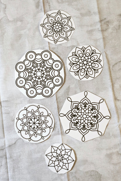 Gold Star Mandala Sticker - Decorative Vinyl Decal Laptop Water Bottle Car Dresser