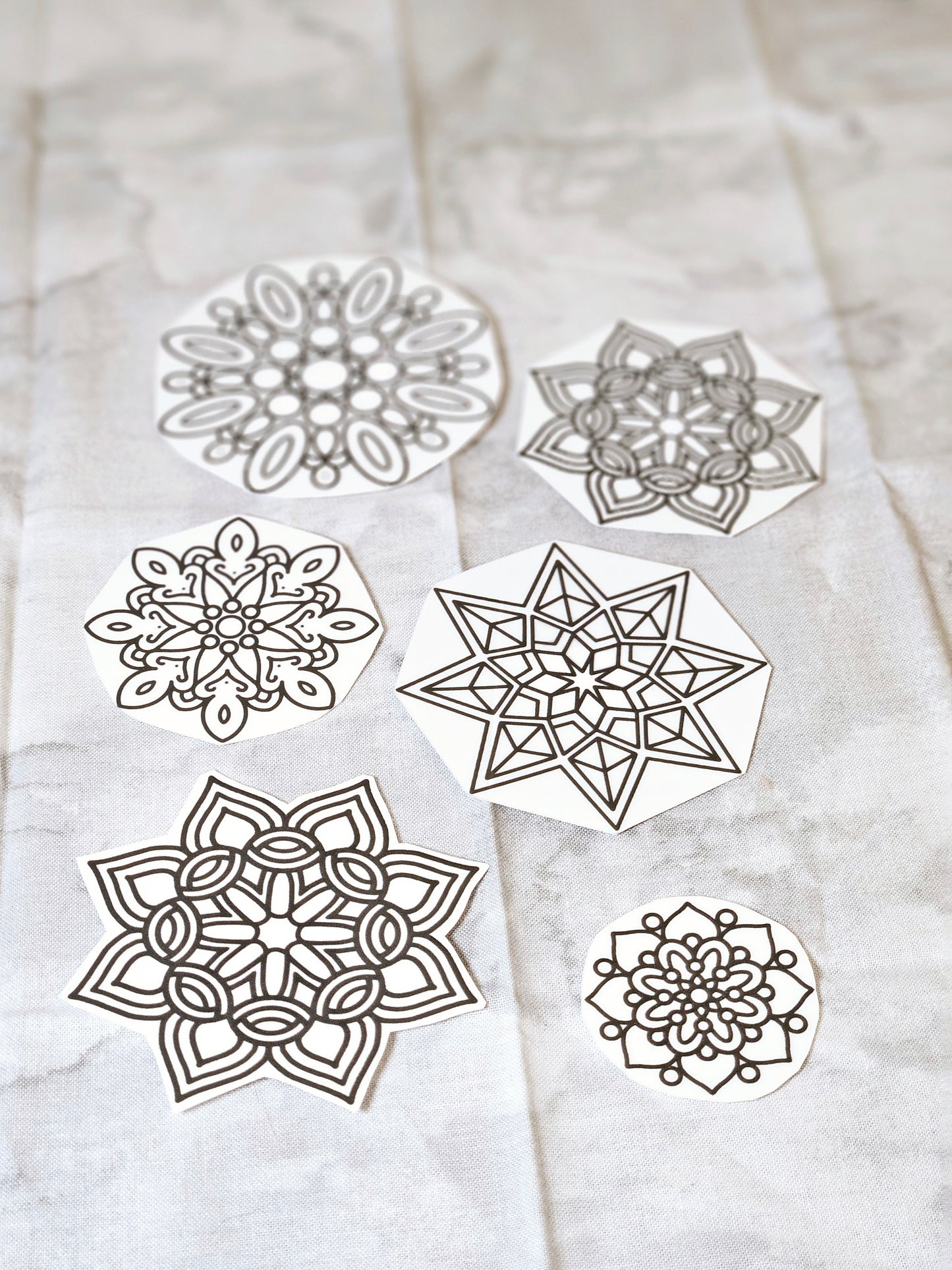Grandma's Brooch Mandala Decal Sticker- 1pc