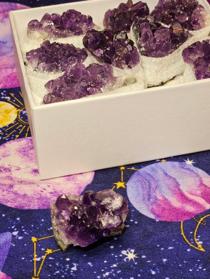 Amethyst Crystal Cluster - Natural Purple Stone for Protection & Anxiety Relief