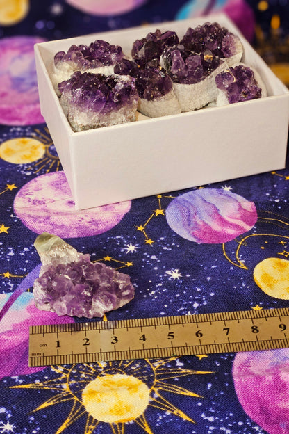 Amethyst Crystal Cluster - Natural Purple Stone for Protection & Anxiety Relief