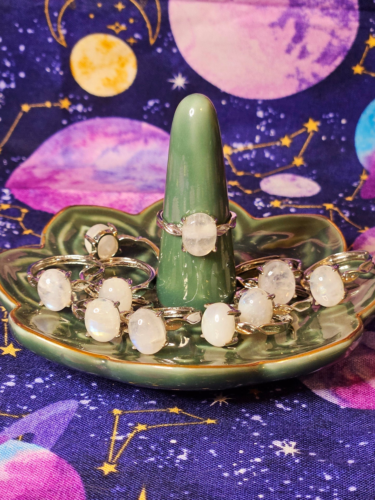 Sri Lanka Moonstone Adjustable Ring