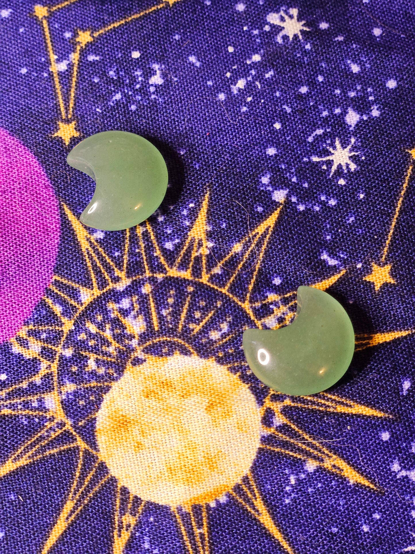 Green Aventurine Moon Pocket Stone