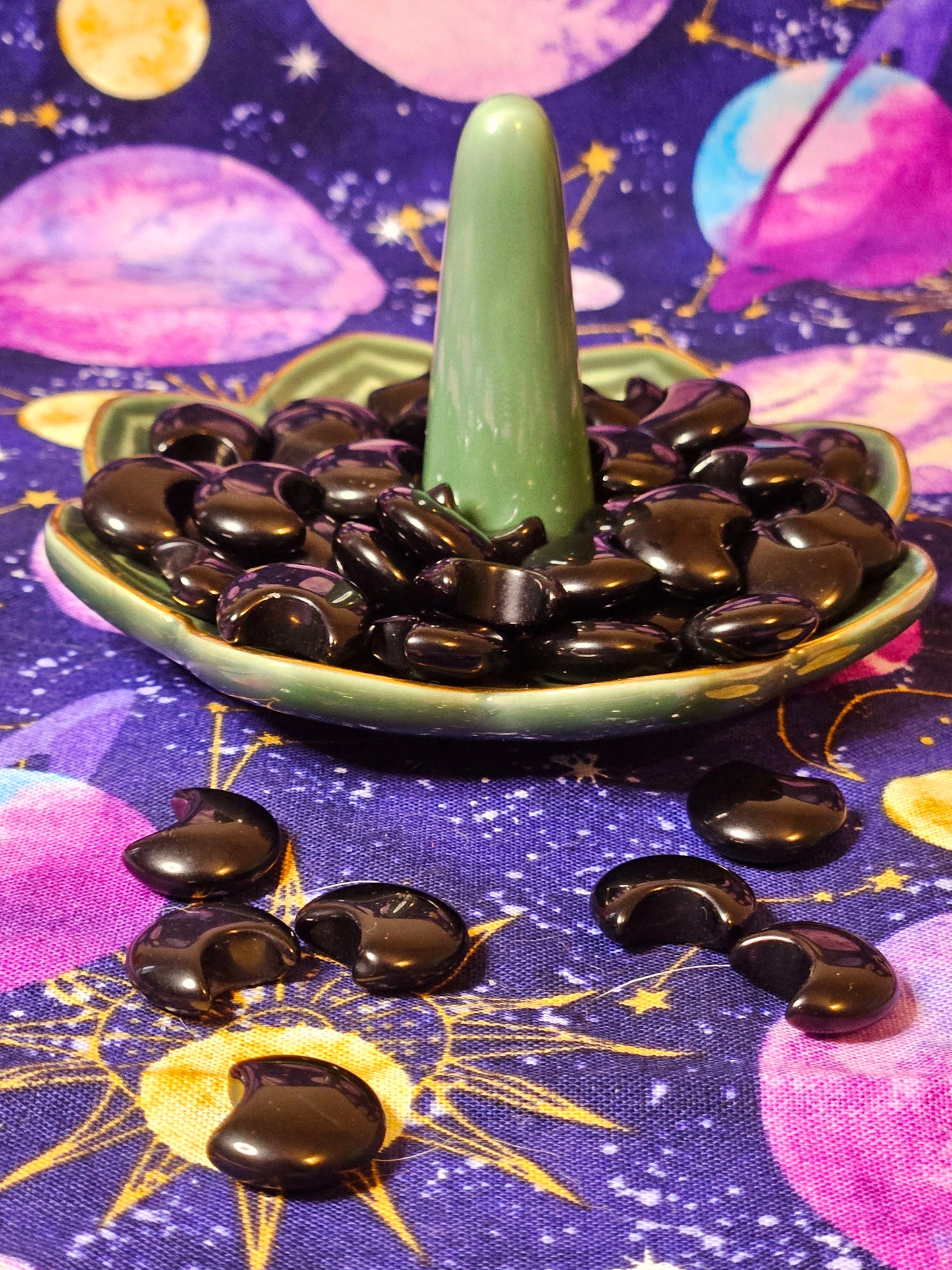 Obsidian Moon Pocket Stone