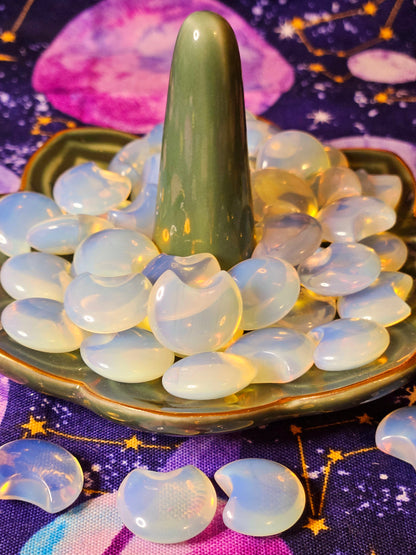 Opalite Moon Pocket Stone - Crystal for Emotional Balance & Peace