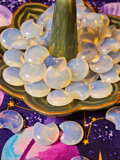Opalite Moon Pocket Stone - Crystal for Emotional Balance & Peace