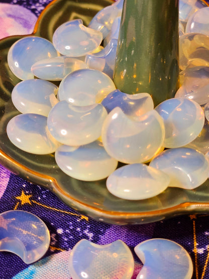 Opalite Moon Pocket Stone - Crystal for Emotional Balance & Peace