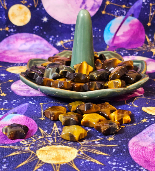 Tigers Eye Star Pocket Stone