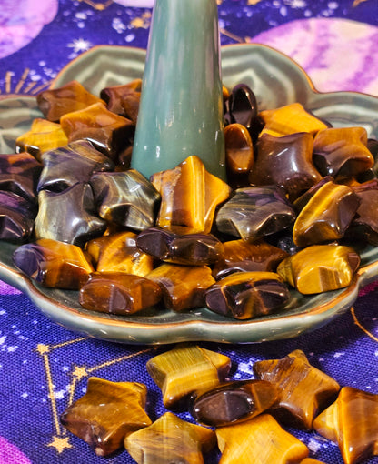 Tiger's Eye Star Pocket Stone - Crystal for Courage & Protection