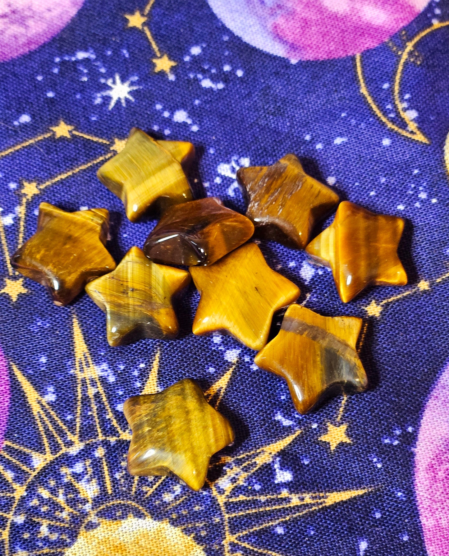 Tigers Eye Star Pocket Stone