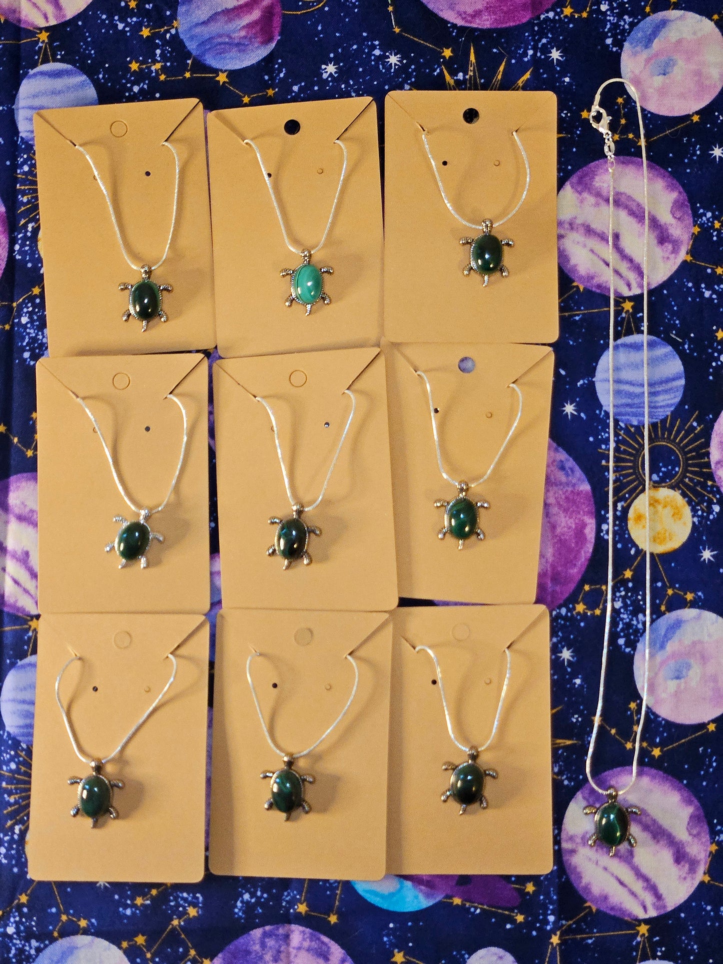 Malachite Turtle Necklace