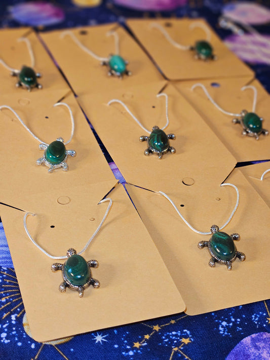 Malachite Turtle Necklace