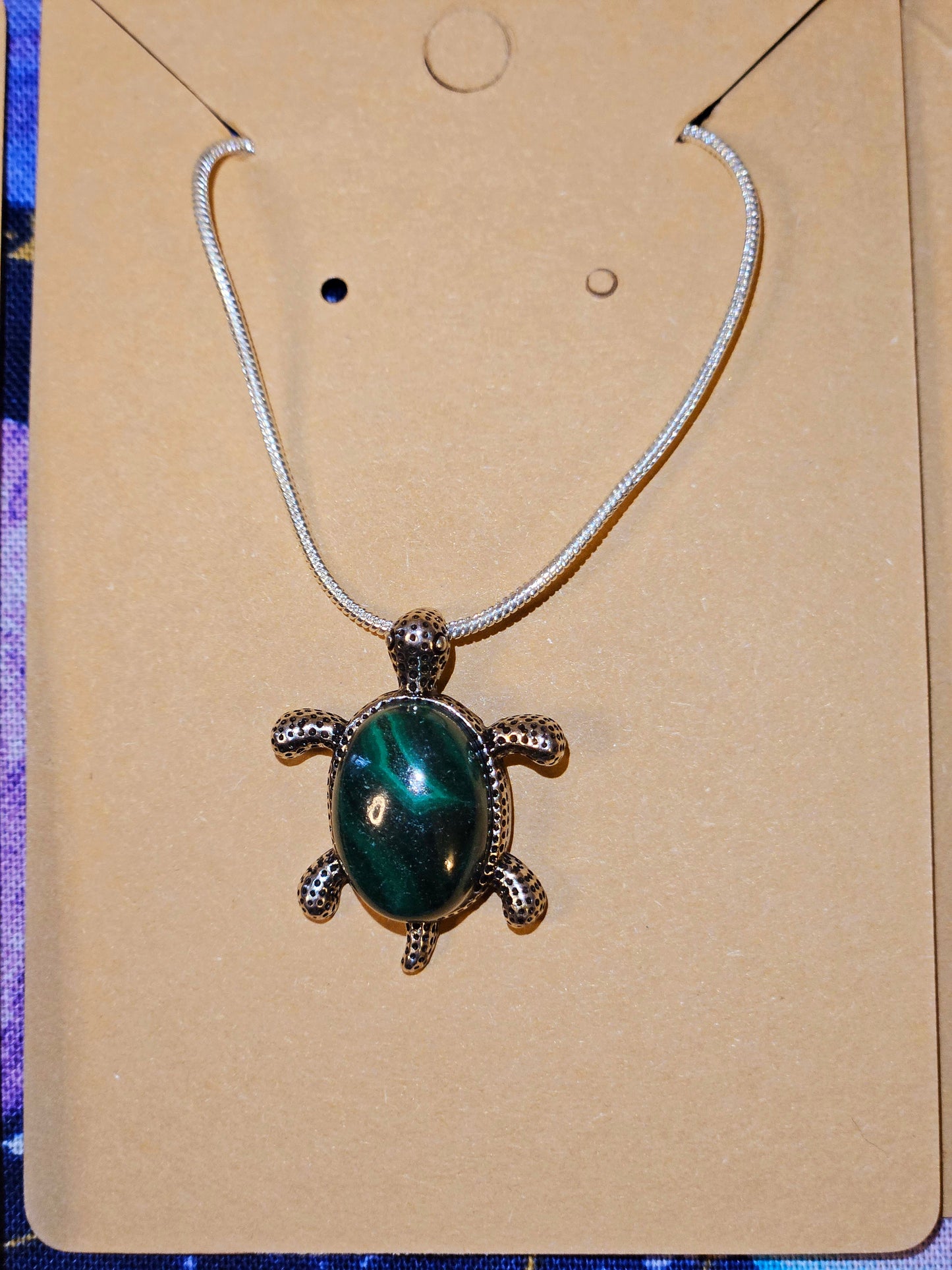 Malachite Turtle Necklace
