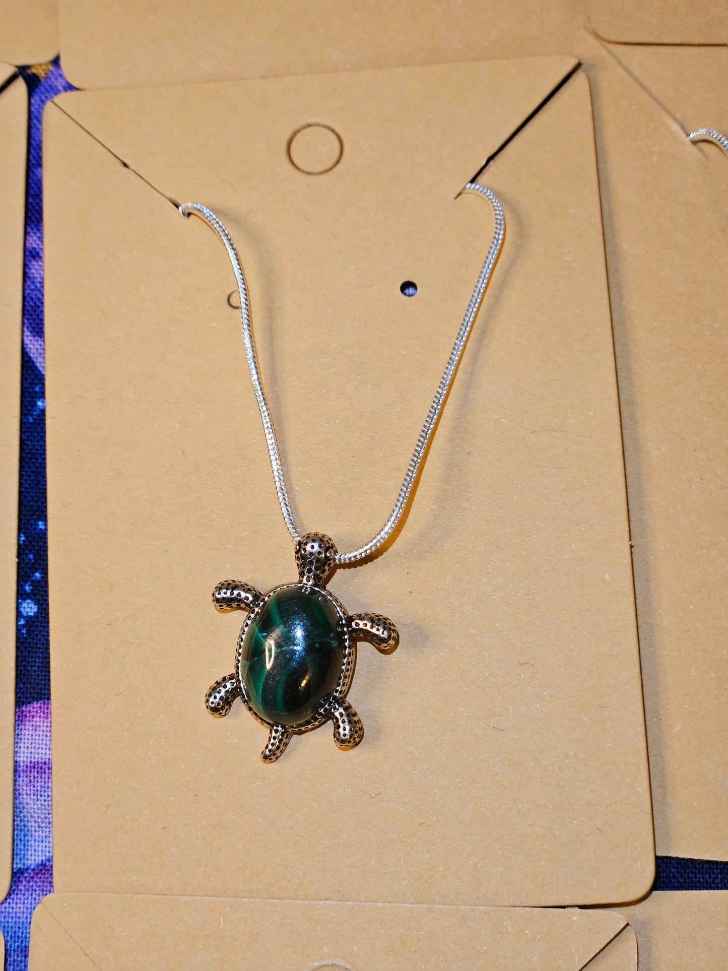Malachite Turtle Necklace