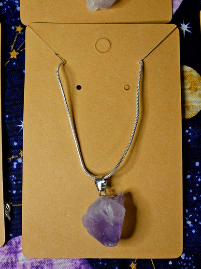 Amethyst Cluster Necklace - Natural Crystal Jewelry for Protection & Emotional Balance