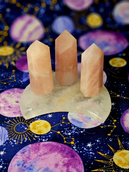 Madagascar Rose Quartz Tower - Crystal Point for Love & Healing