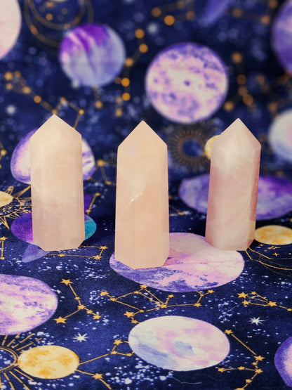 Madagascar Rose Quartz Tower - Crystal Point for Love & Healing