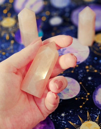 Madagascar Rose Quartz Tower - Crystal Point for Love & Healing