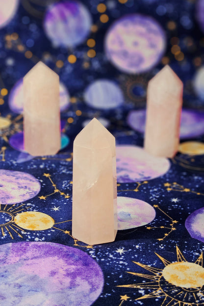 Madagascar Rose Quartz Tower - Crystal Point for Love & Healing