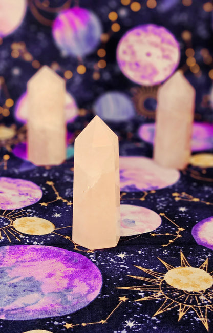 Madagascar Rose Quartz Tower - Crystal Point for Love & Healing