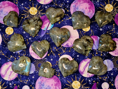 Flashy Labradorite Heart - Crystal for Protection & Transformation