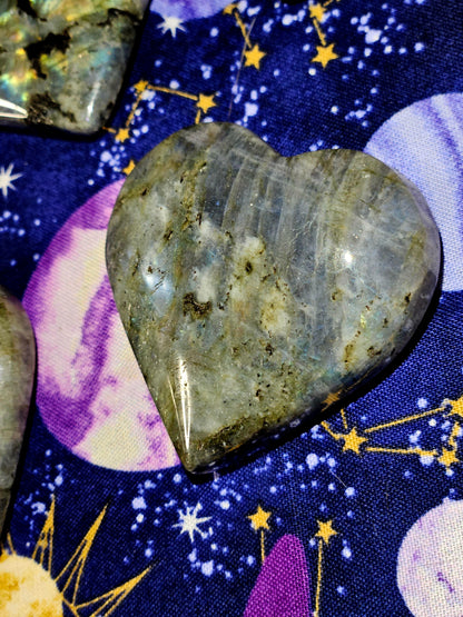 Flashy Labradorite Heart - Crystal for Protection & Transformation