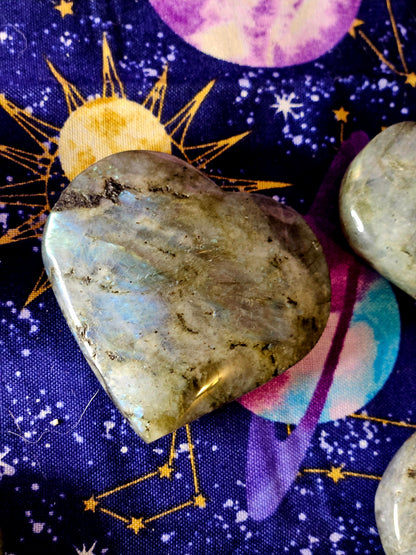 Flashy Labradorite Heart - Crystal for Protection & Transformation