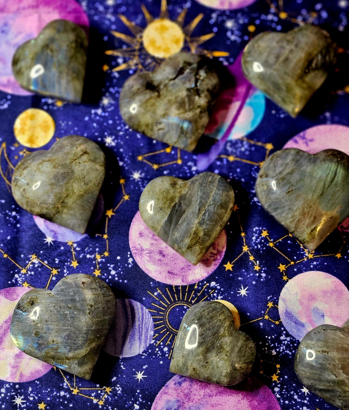 Labradorite Heart