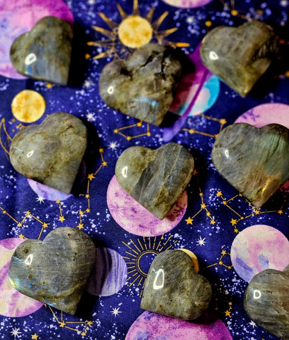 Flashy Labradorite Heart - Crystal for Protection & Transformation