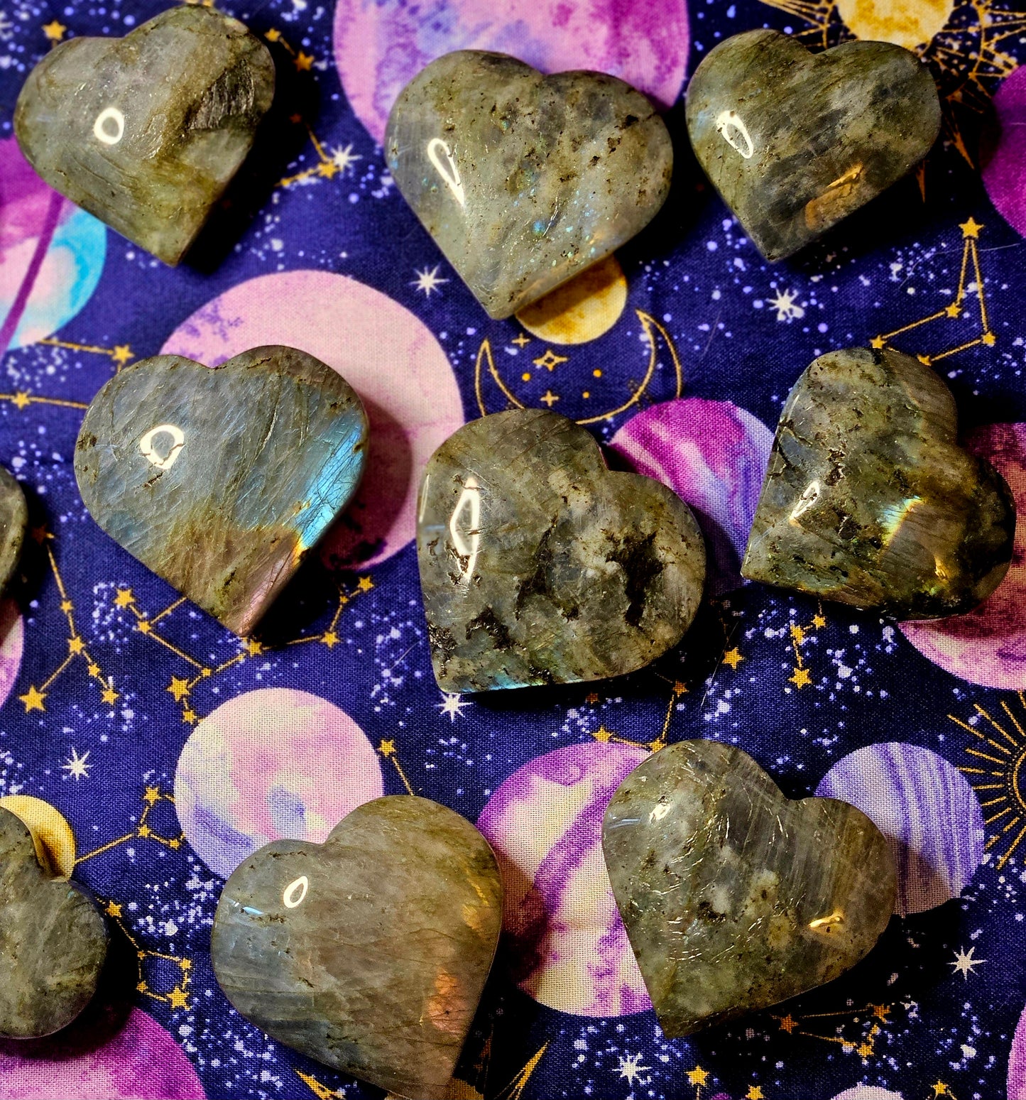 Labradorite Heart