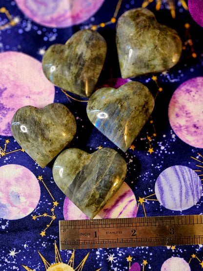 Flashy Labradorite Heart - Crystal for Protection & Transformation