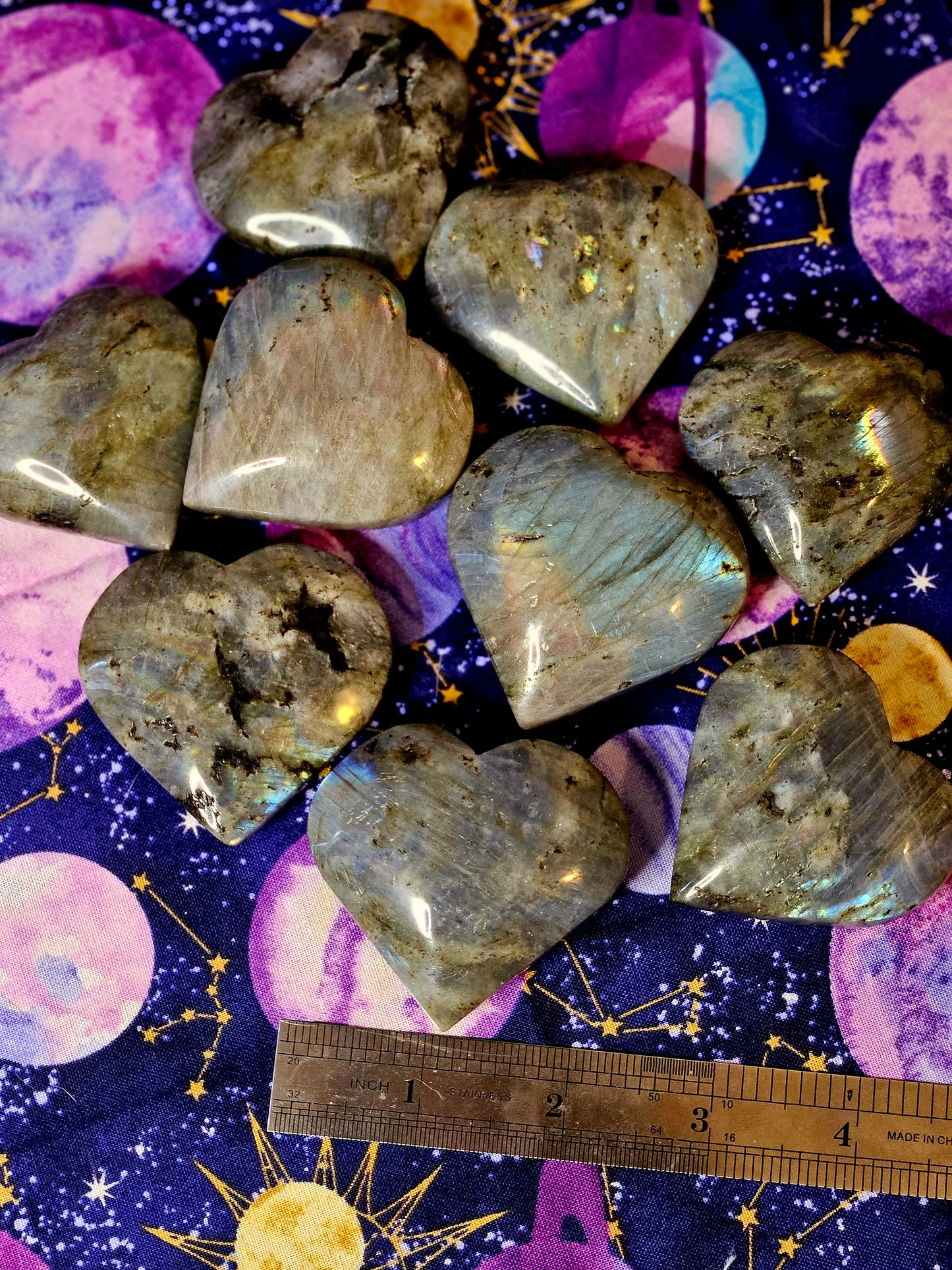 Labradorite Heart