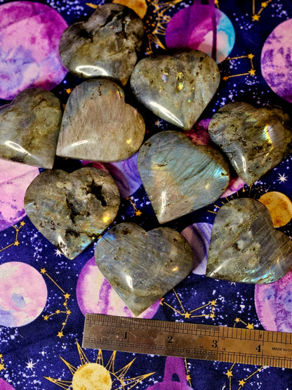 Flashy Labradorite Heart - Crystal for Protection & Transformation