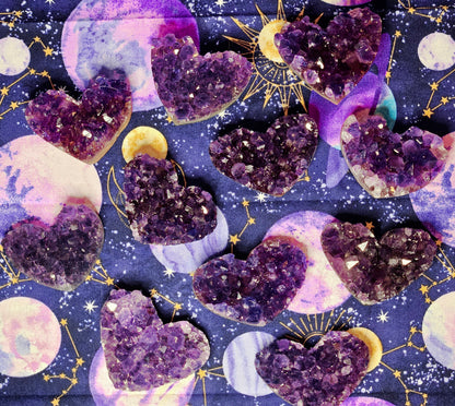 Brazilian Amethyst Heart Cluster - Natural Purple Crystal for Protection & Mental Clarity